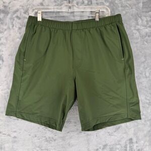 MYLES Mens Green Athletic Shorts Size L Elastic Waist Drawstring Pockets